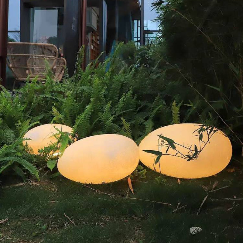 Sleek Modern Outdoor Pebble Garden Ornament