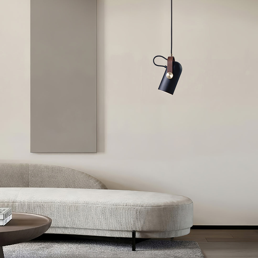 Sleek Mid-Century Pendant Light with Rotating Head