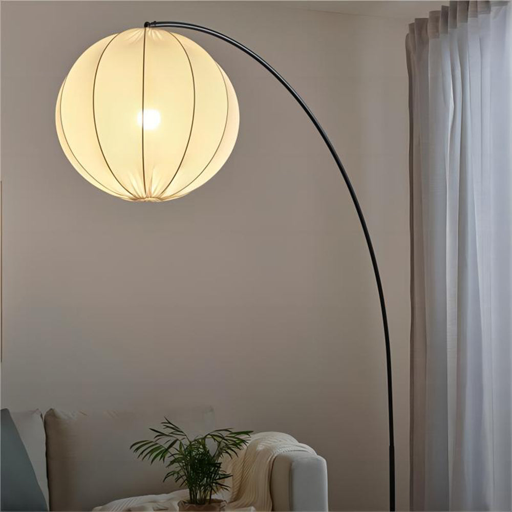 Spherical Pendant Light, Fabric Floor Lamp