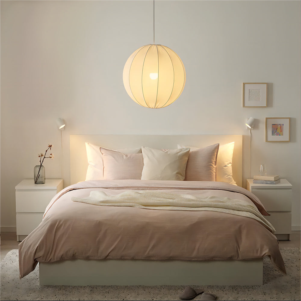 Spherical Pendant Light, Fabric Floor Lamp