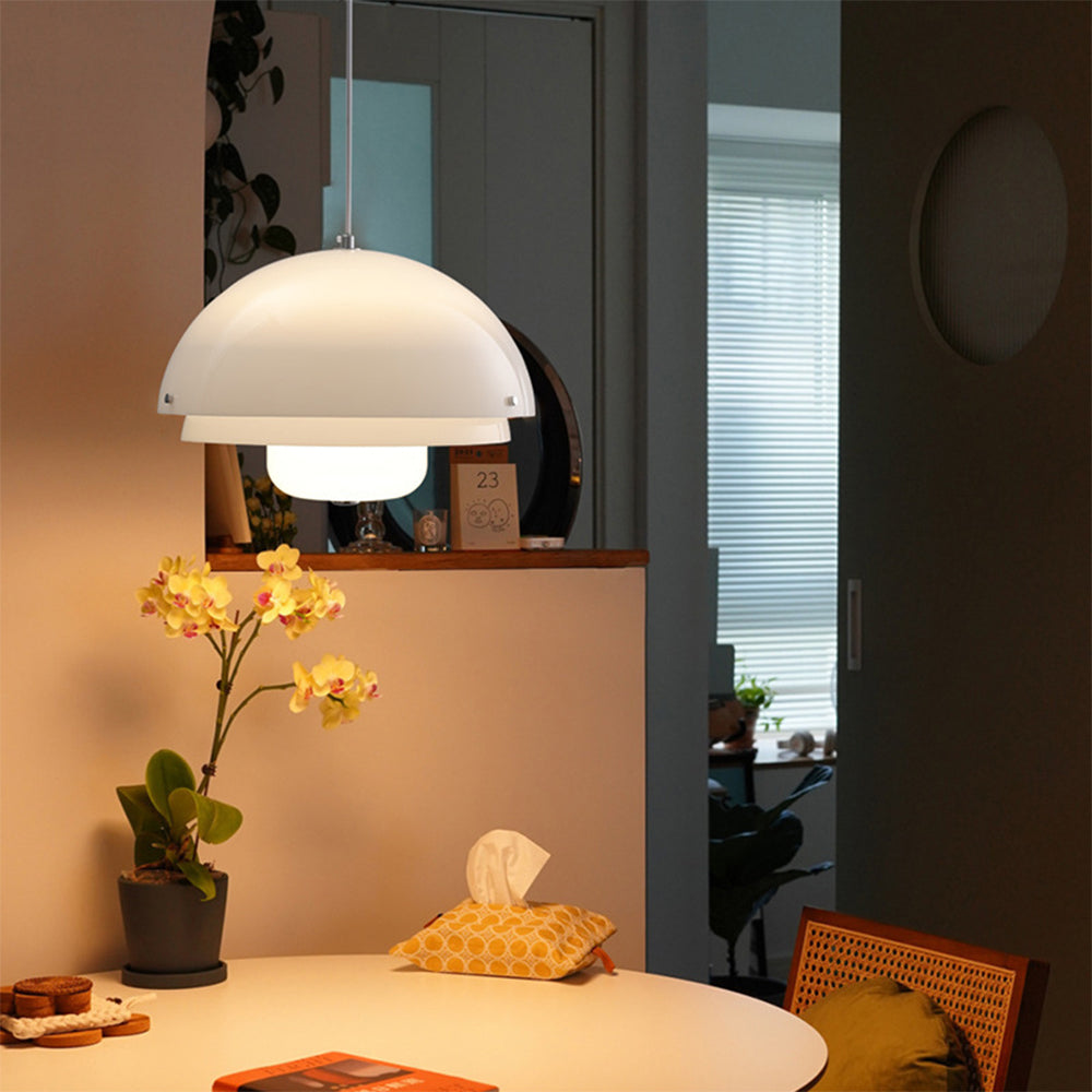 White Dome Pendant Light & Minimalist Design