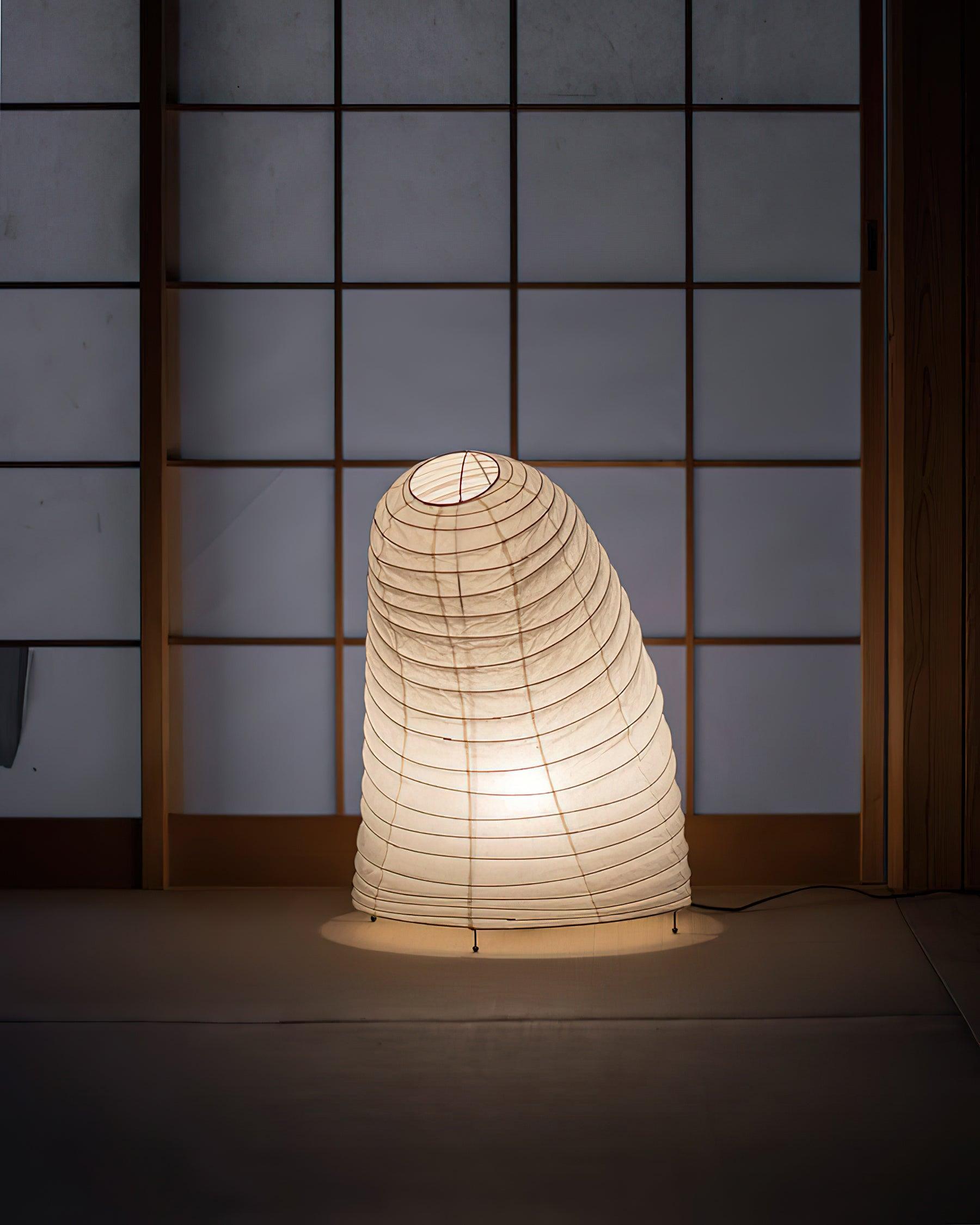 Akari Style Table Lamp - Unique Washi Paper Design