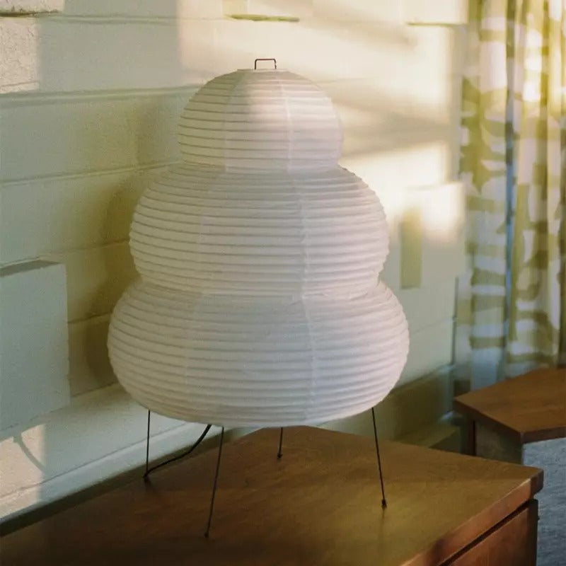 Akari Style Table Lamp - Washi Paper Lantern Design