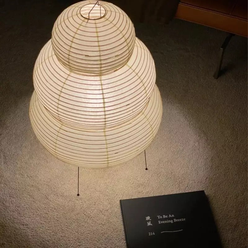 Akari Style Table Lamp - Washi Paper Lantern Design