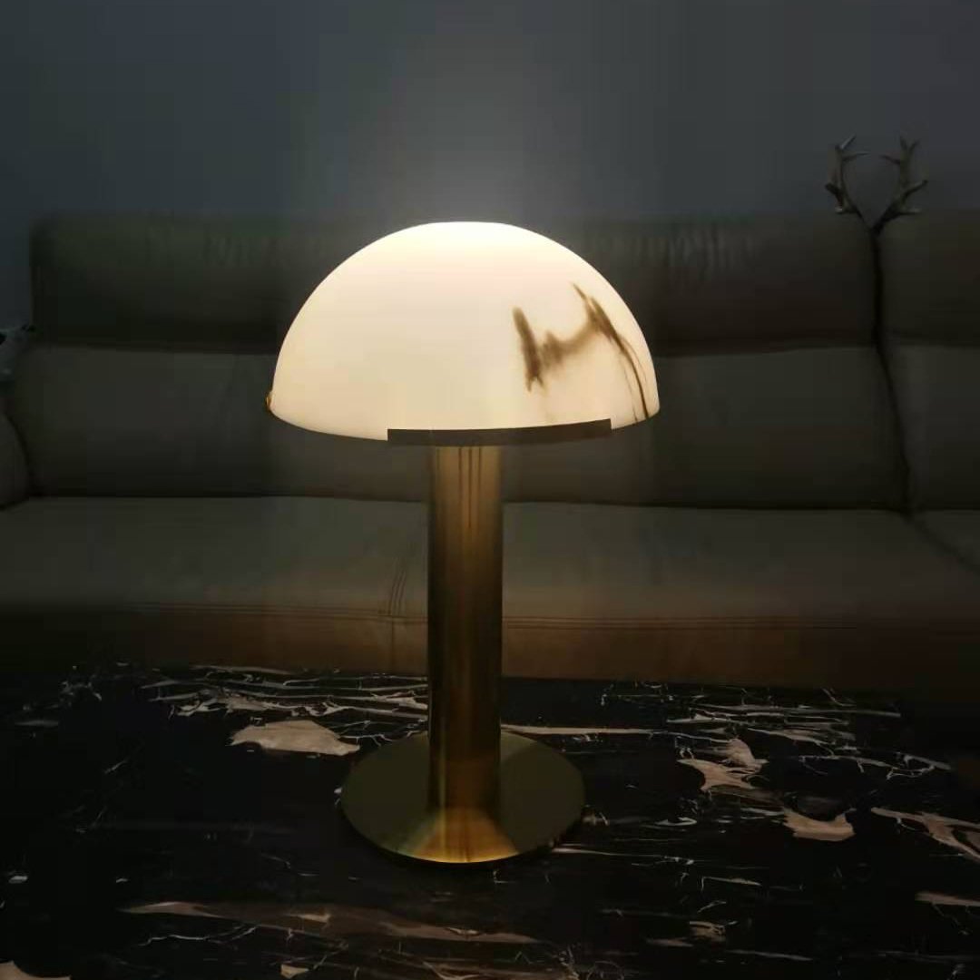 Alabaster Table Lamp – Mid-century Modern Design