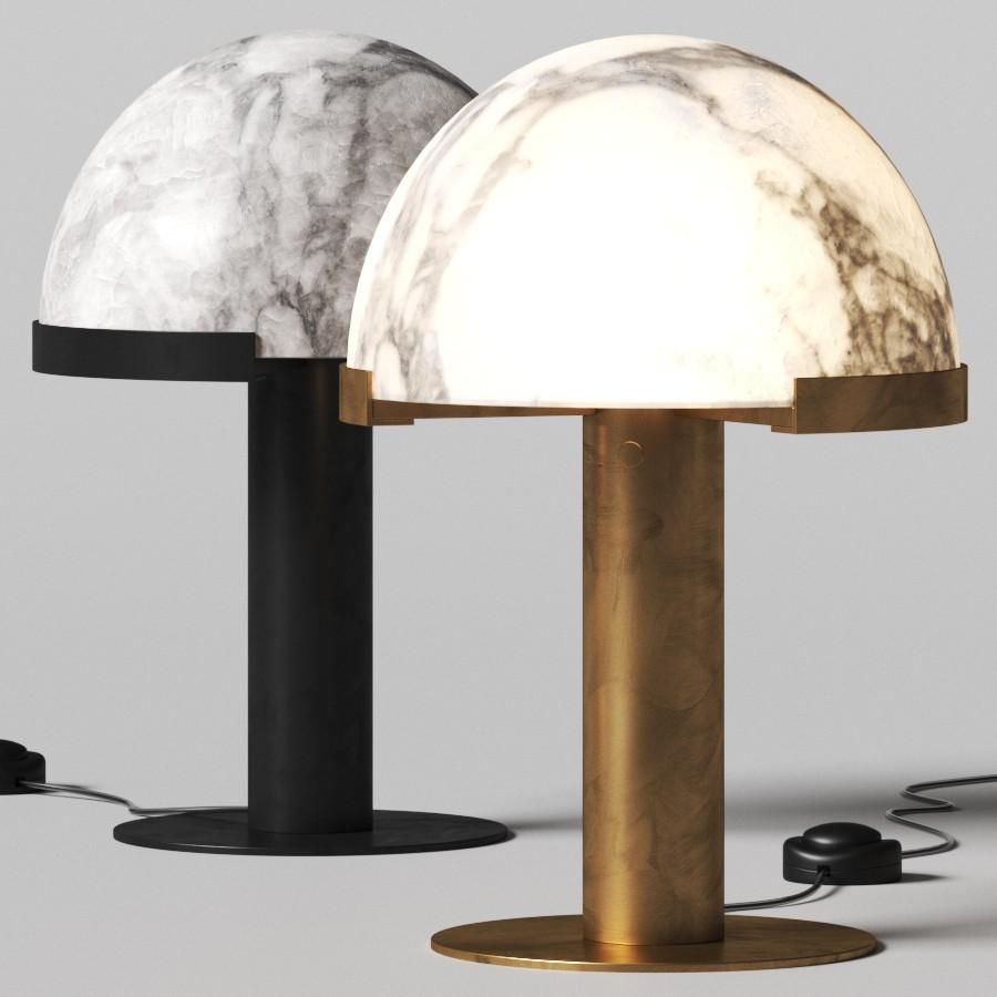 Alabaster Table Lamp – Mid-century Modern Design