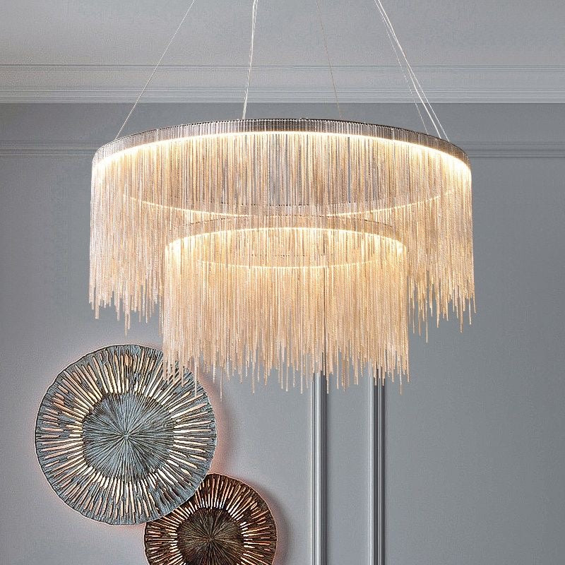 Art Deco Pendant Light – Elegant Tassel Chain Design