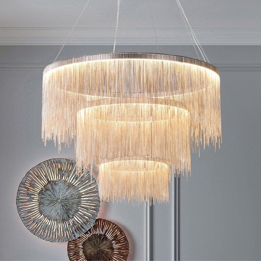 Art Deco Pendant Light – Elegant Tassel Chain Design