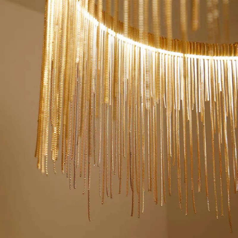 Art Deco Pendant Light – Elegant Tassel Chain Design