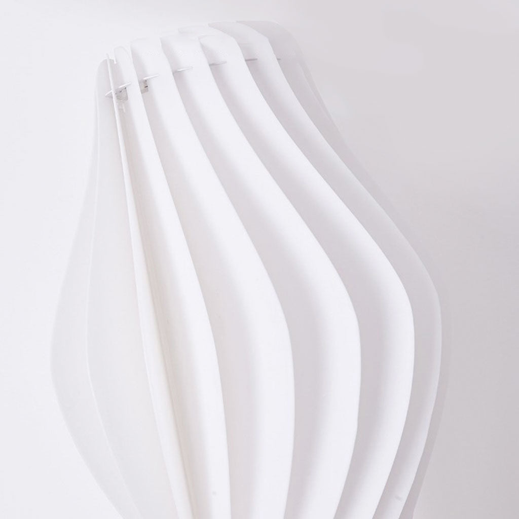 Artistic White Floor Lamp – Sleek Acrylic Pleated Design