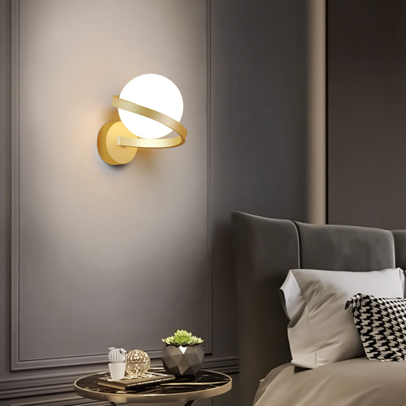 Artistic Curved Glass Wall Sconce