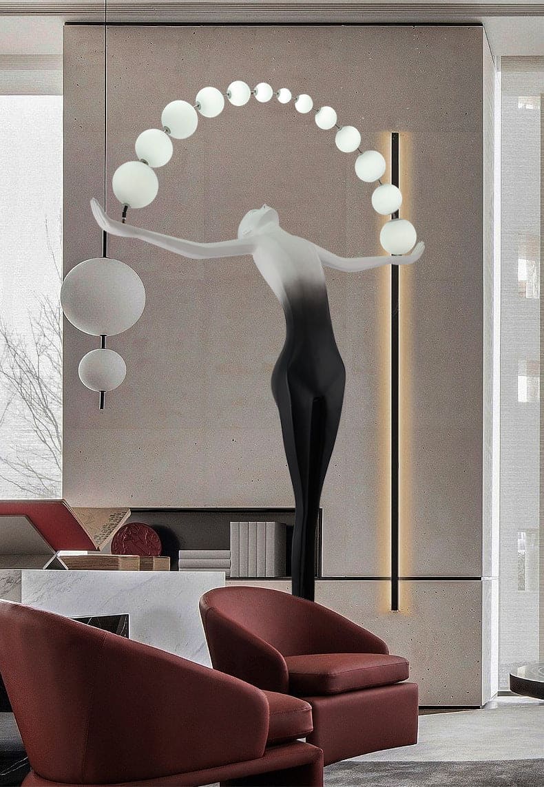 Artistic Human Figure Floor Lamp