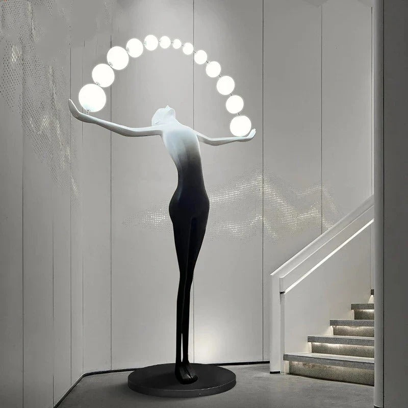 Artistic Human Figure Floor Lamp