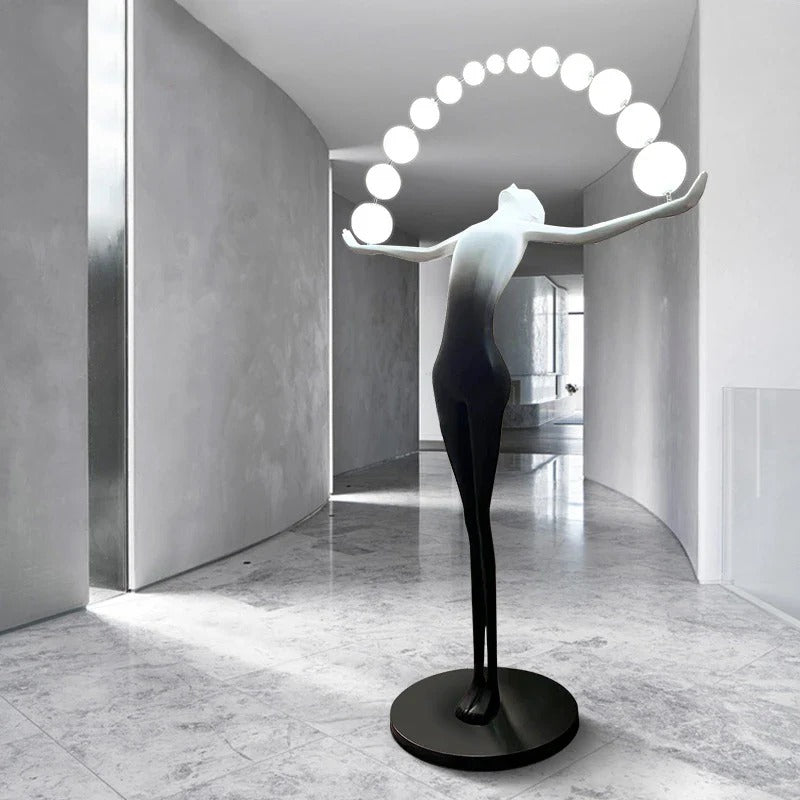 Artistic Human Figure Floor Lamp