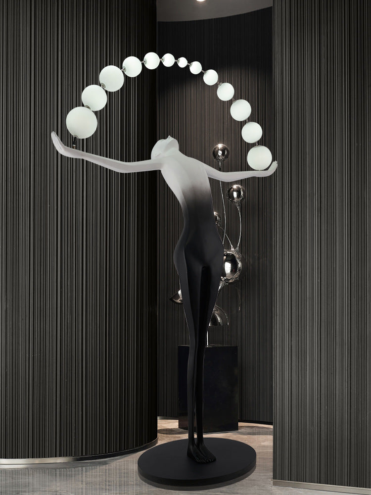 Artistic Human Figure Floor Lamp