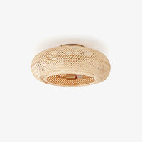 Bamboo Ceiling Fan With Light – Hand-Woven Design