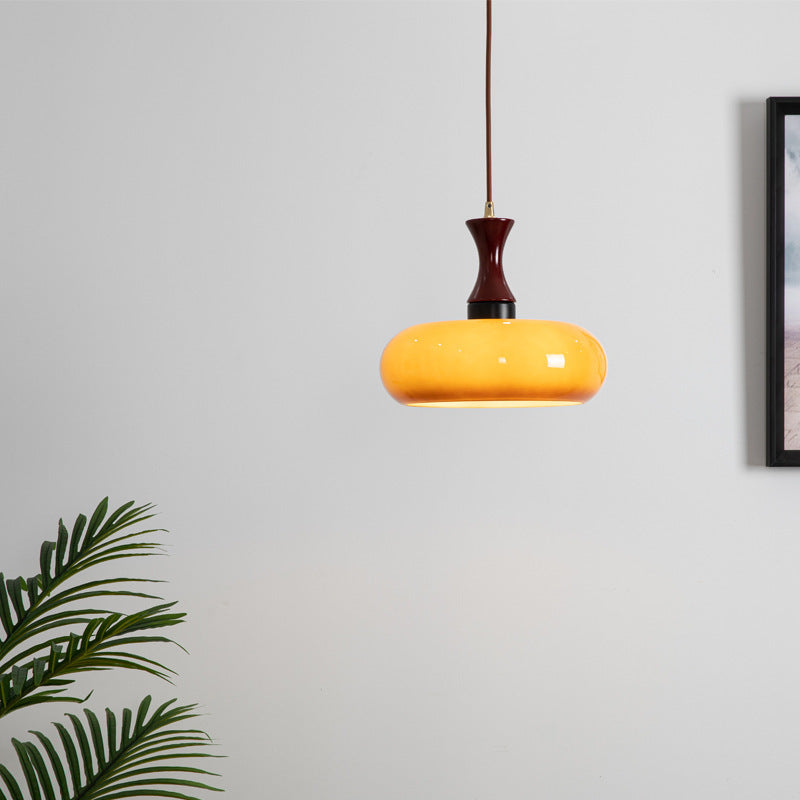 Mid-Century Modern LED Hourglass Pendant Lamp