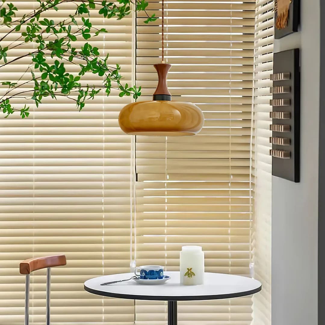 Mid-Century Modern LED Hourglass Pendant Lamp