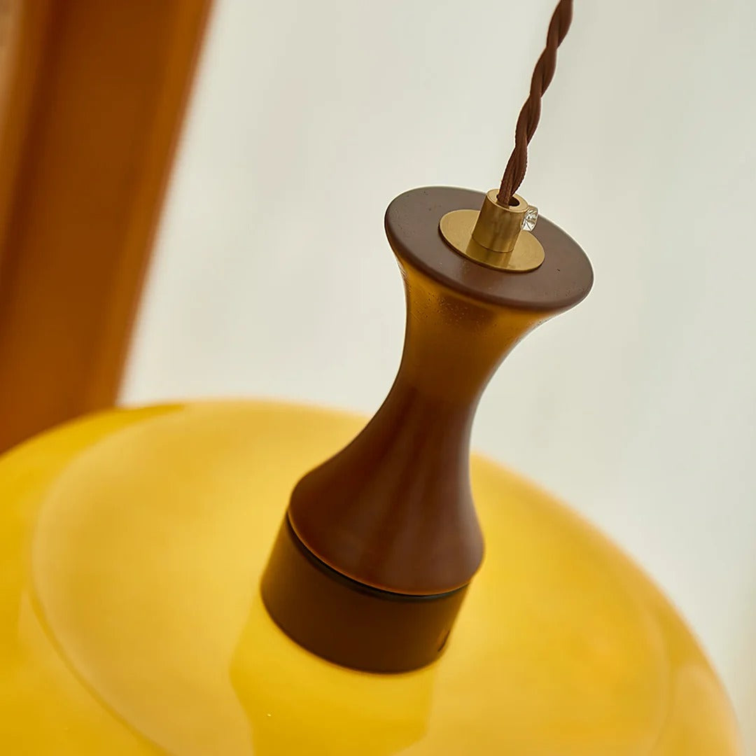 Mid-Century Modern LED Hourglass Pendant Lamp