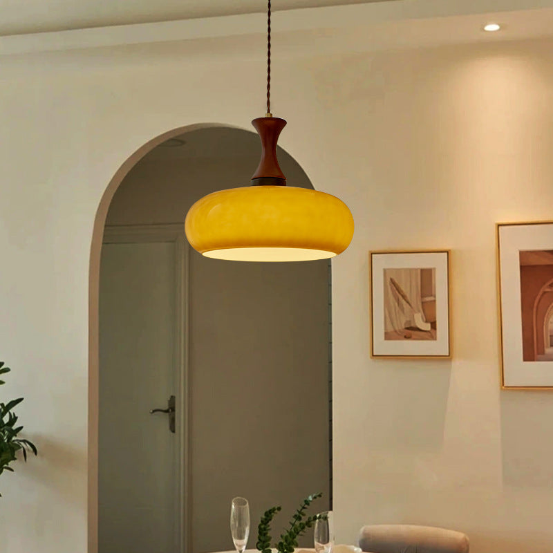 Mid-Century Modern LED Hourglass Pendant Lamp