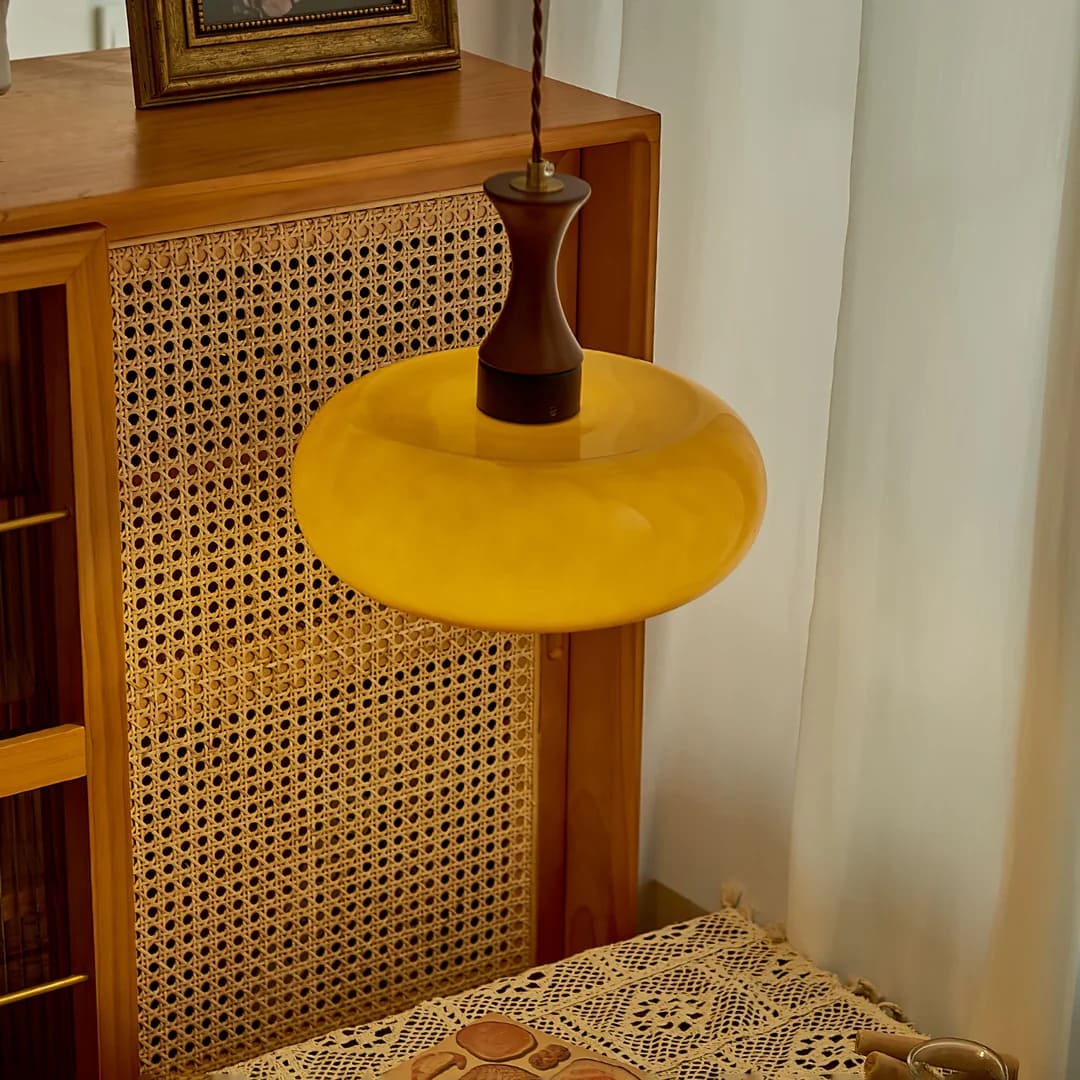 Mid-Century Modern LED Hourglass Pendant Lamp
