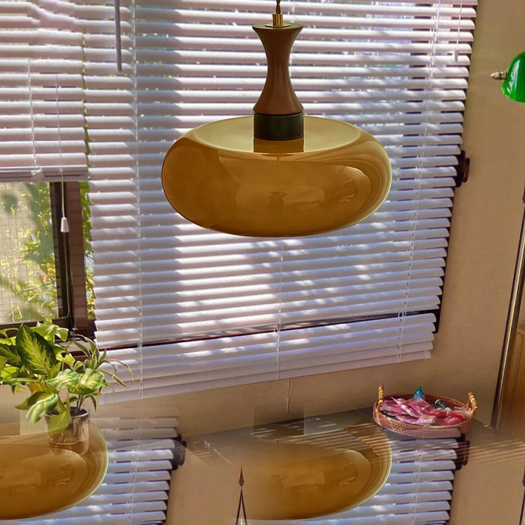 Mid-Century Modern LED Hourglass Pendant Lamp