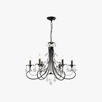 Black Crystal Chandelier – Modern Candle Design