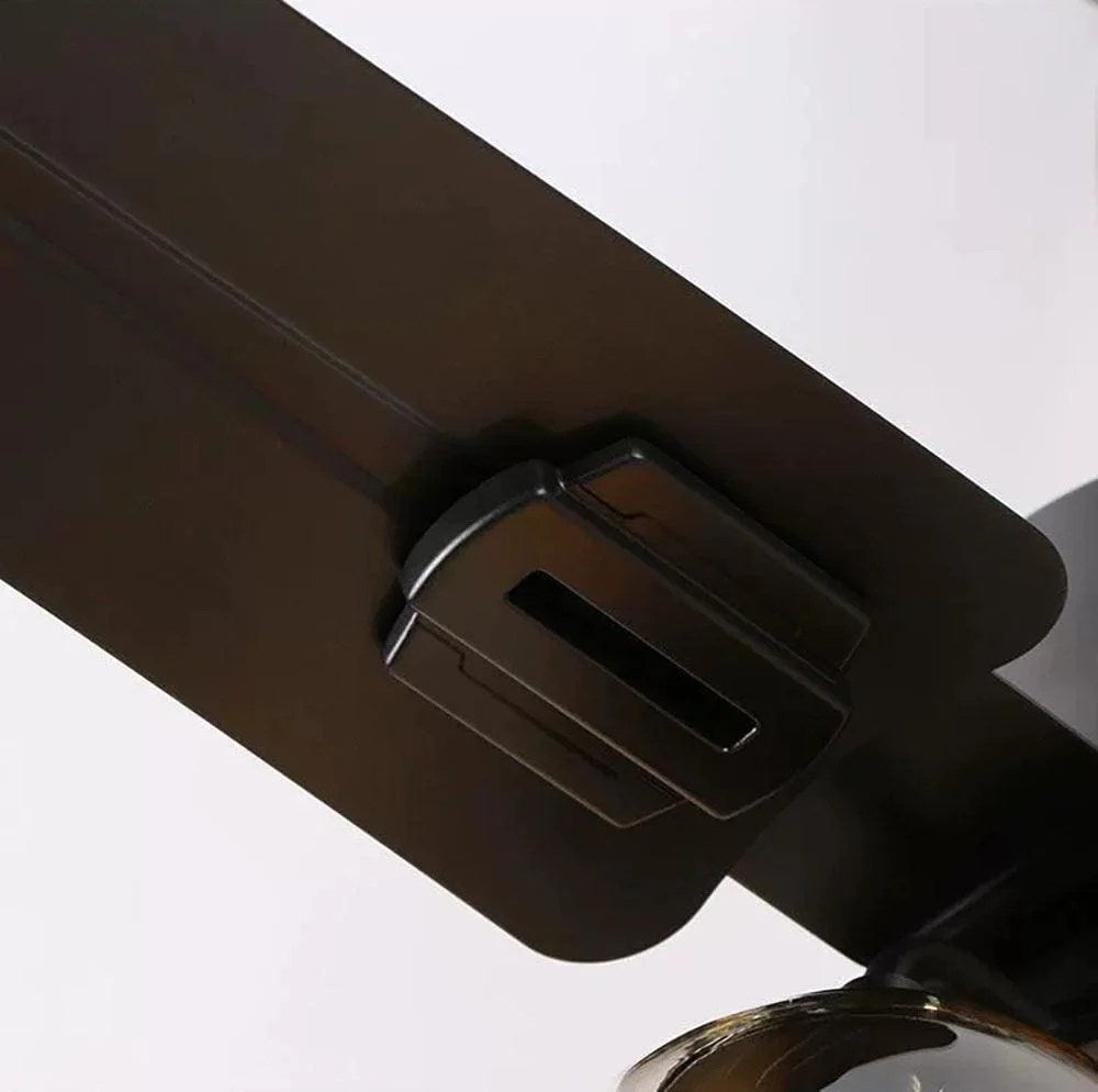 Black Vintage Ceiling Fan with Glass Ball Lights