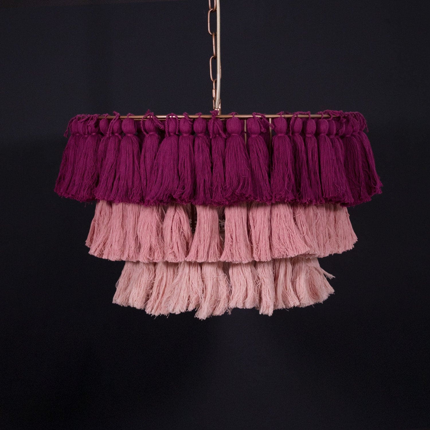 Bohemian Tassel Chandelier - Handmade Rope Design