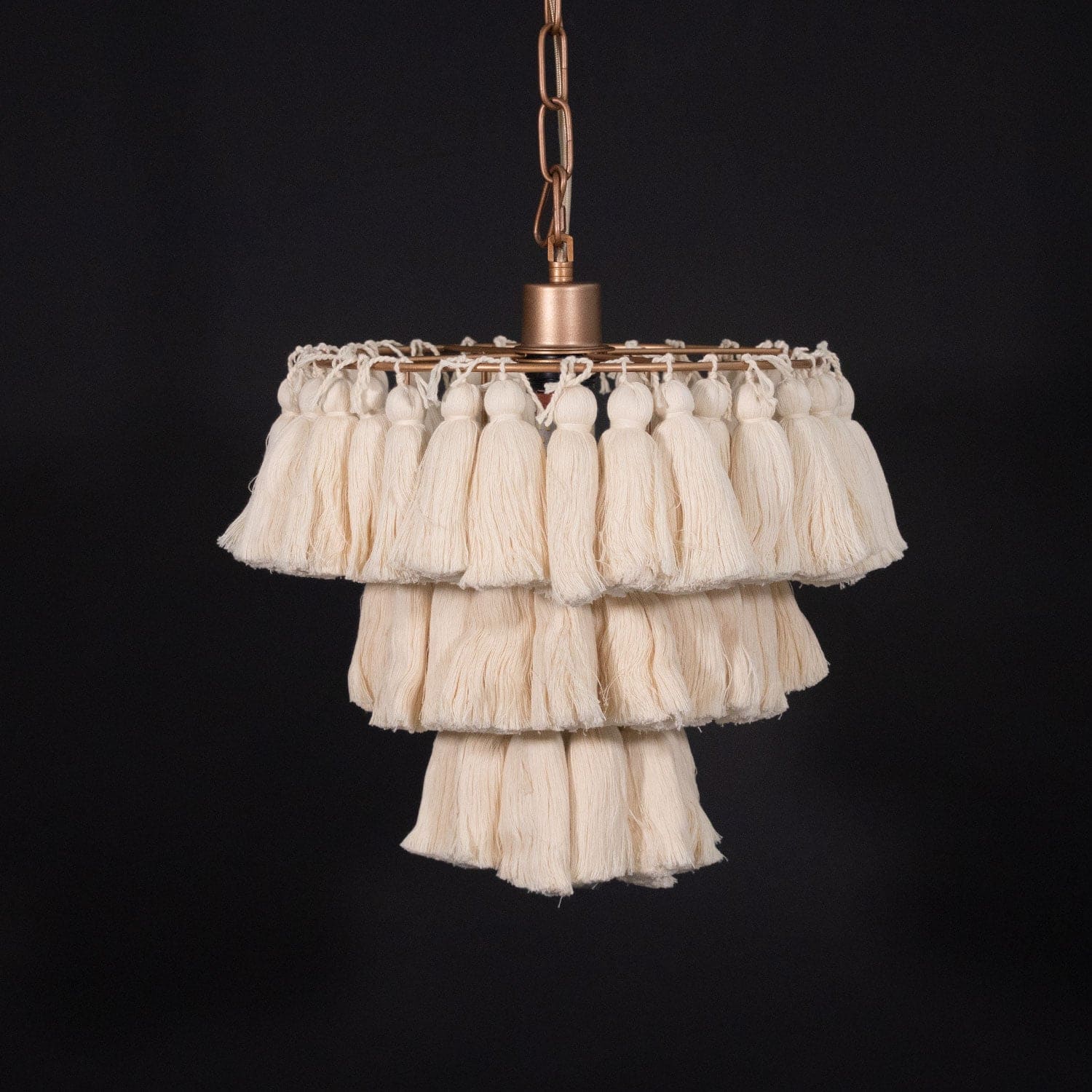 Bohemian Tassel Chandelier - Handmade Rope Design