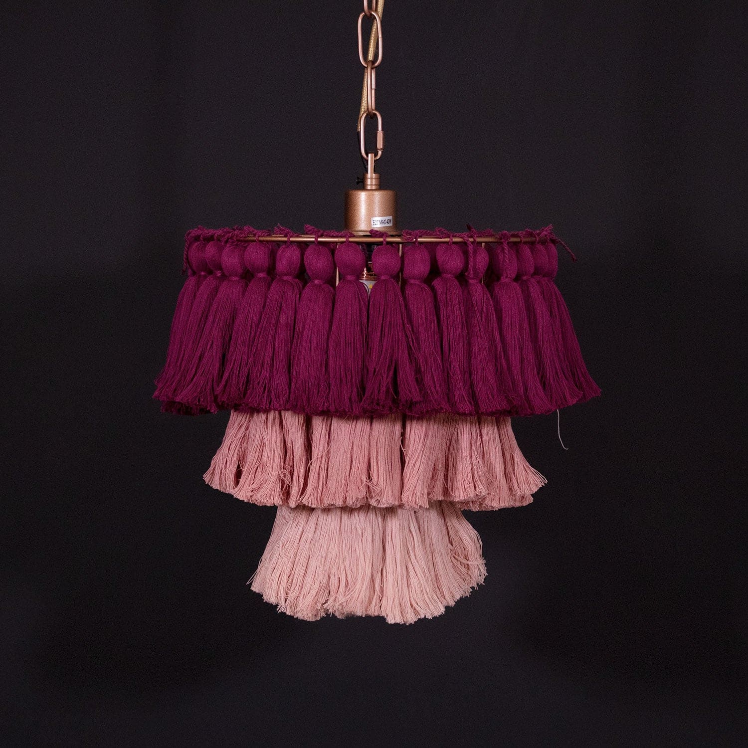 Bohemian Tassel Chandelier - Handmade Rope Design