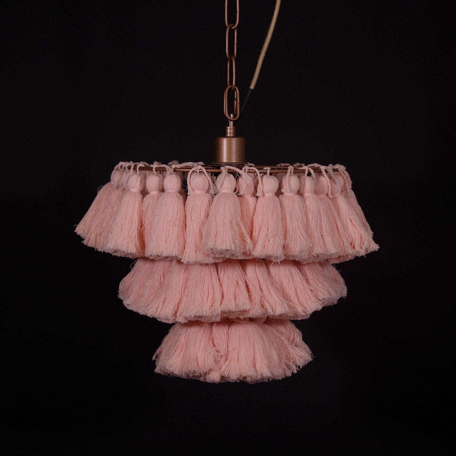 Bohemian Tassel Chandelier - Handmade Rope Design