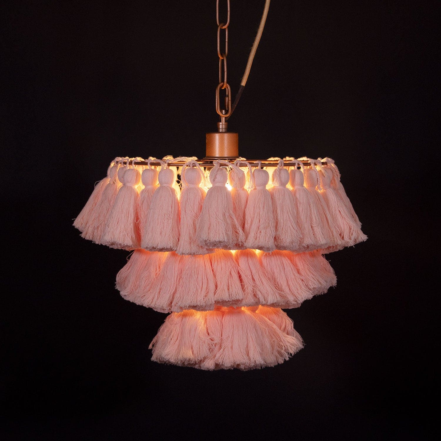 Bohemian Tassel Chandelier - Handmade Rope Design