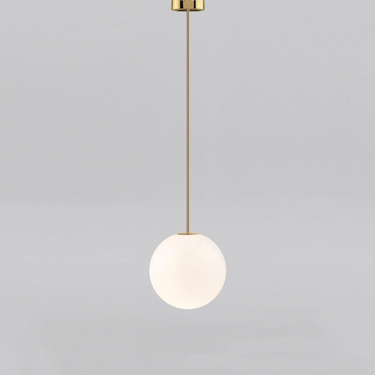 Brass Architectural Pendant Light - Modern Globe Design