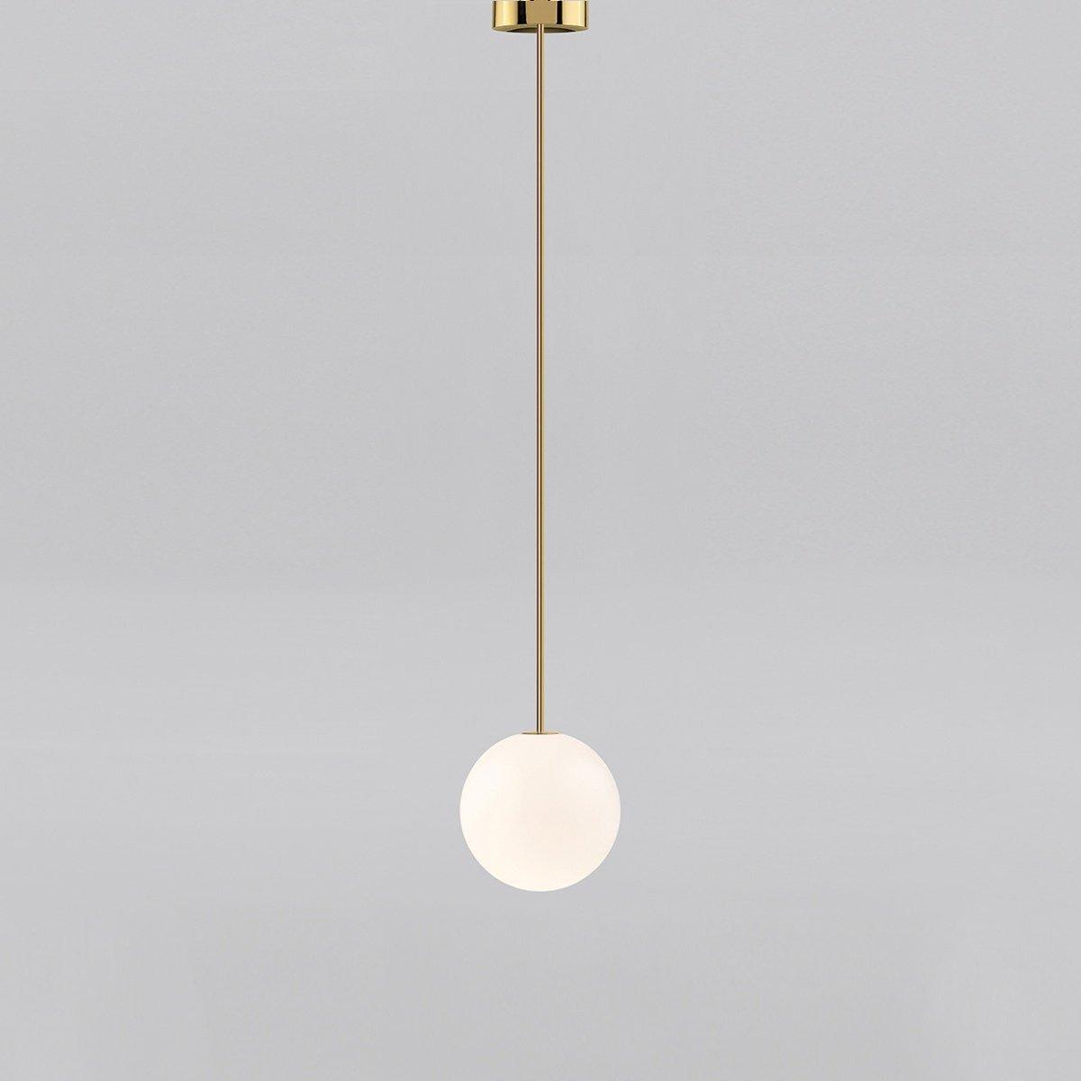 Brass Architectural Pendant Light - Modern Globe Design