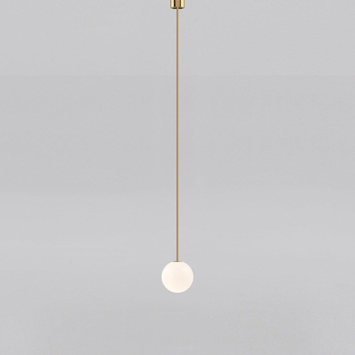 Brass Architectural Pendant Light - Modern Globe Design