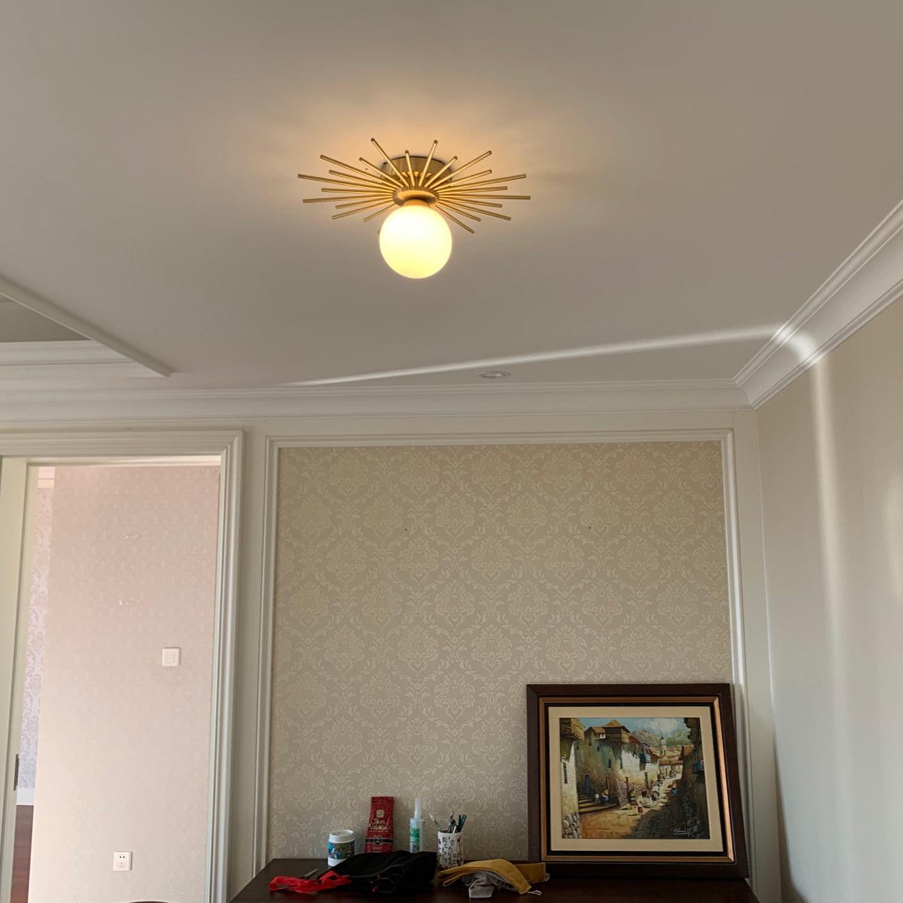 Brass Radiant Ceiling Light – Modern Elegance