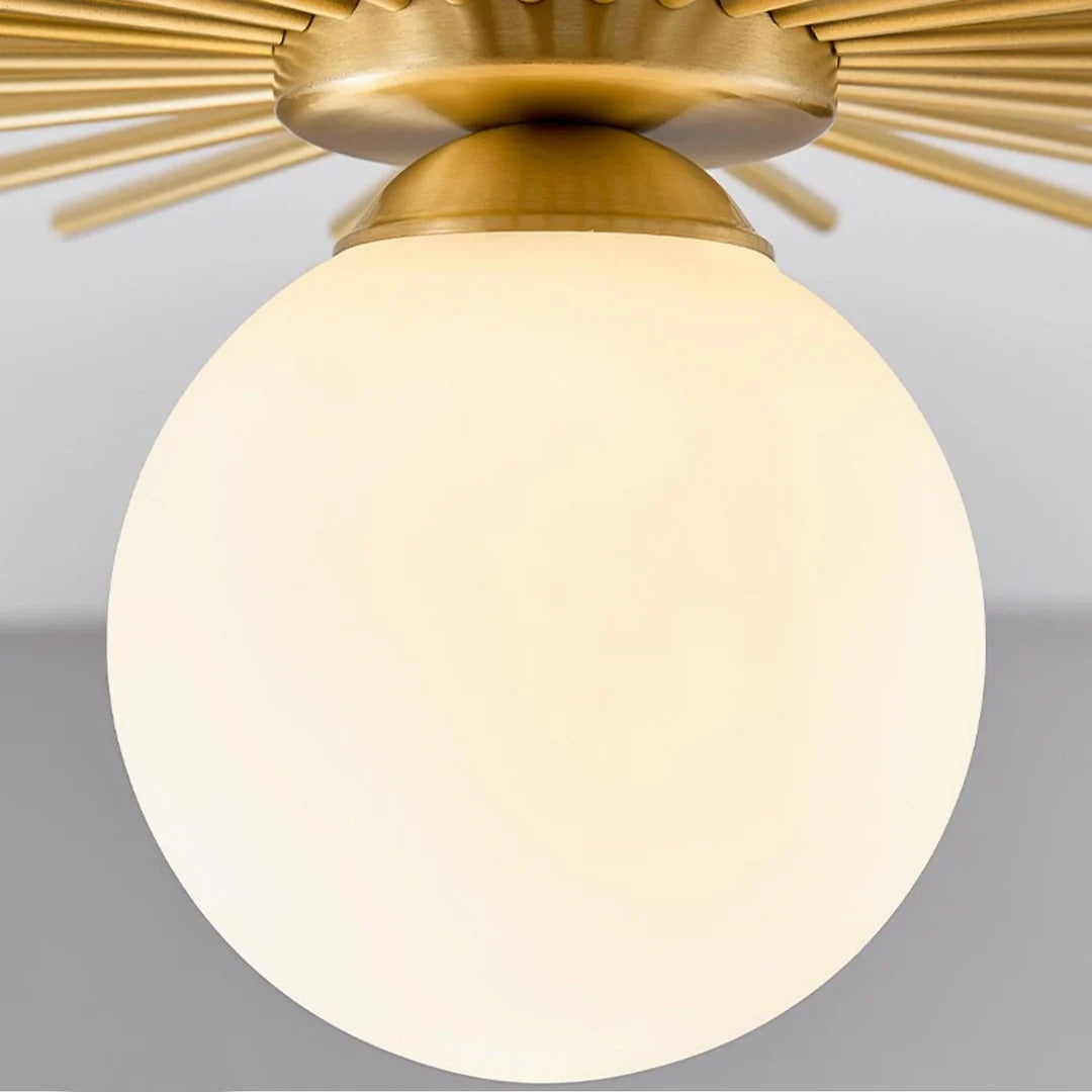 Brass Radiant Ceiling Light – Modern Elegance