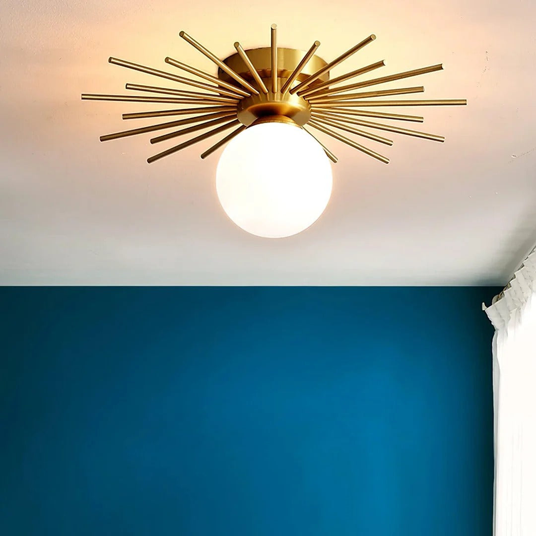 Brass Radiant Ceiling Light – Modern Elegance