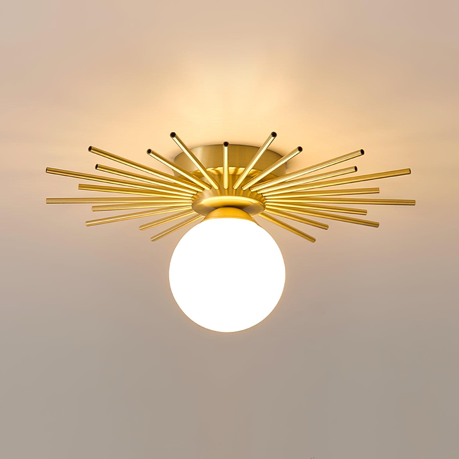 Brass Radiant Ceiling Light – Modern Elegance