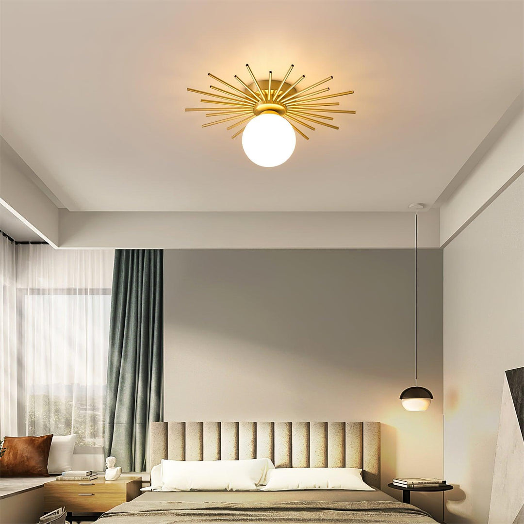 Brass Radiant Ceiling Light – Modern Elegance