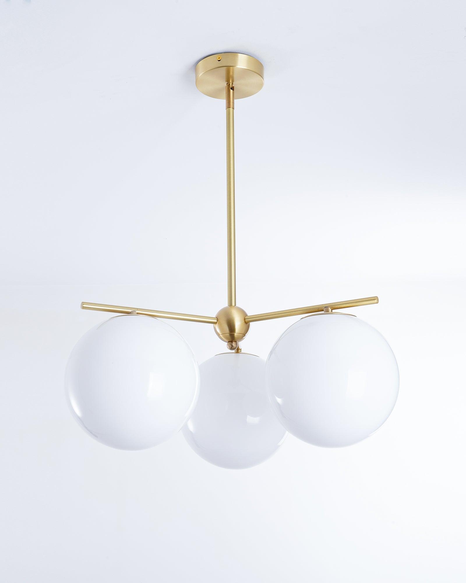 Classic Modern Glass Ball Chandelier – Convertible Design