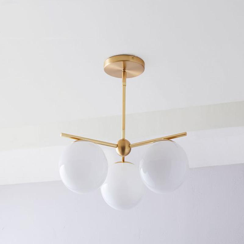 Classic Modern Glass Ball Chandelier – Convertible Design