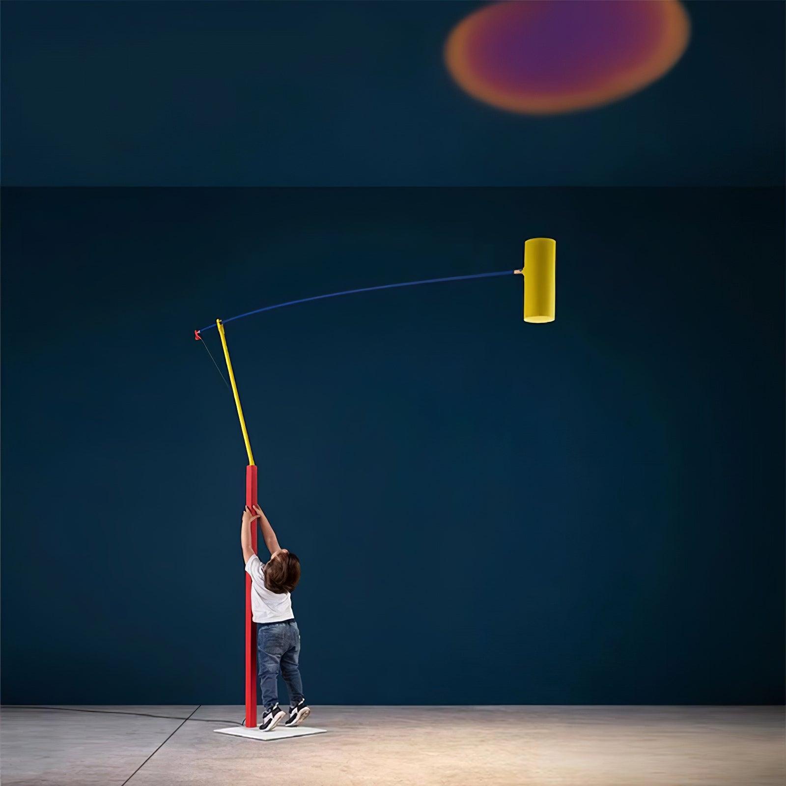 Colorful Adjustable Floor Lamp – Modern Primary Colors