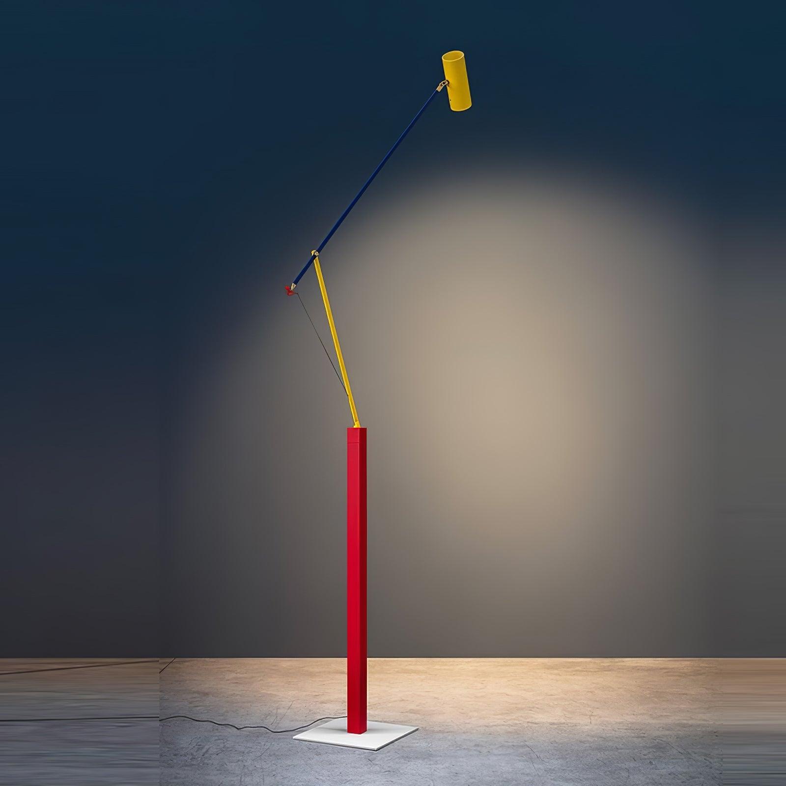 Colorful Adjustable Floor Lamp – Modern Primary Colors