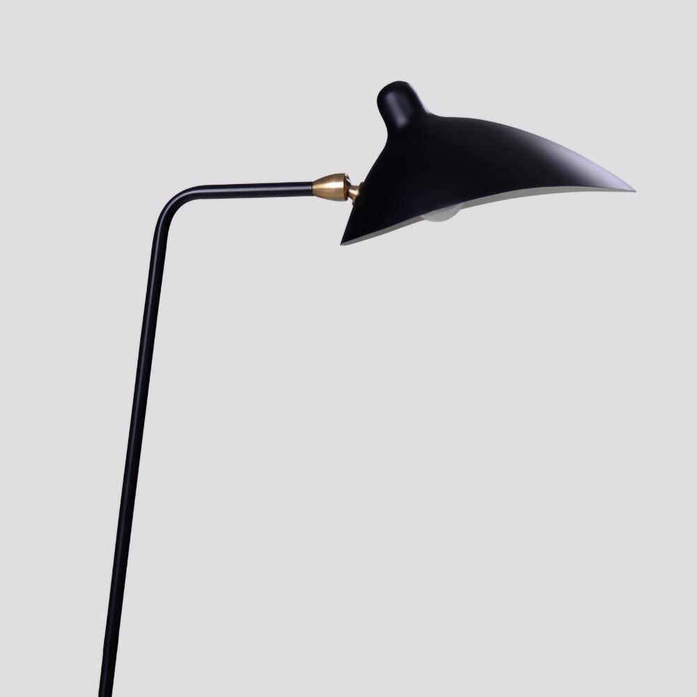 Contemporary Floor Lamp – Sculptural Black Design