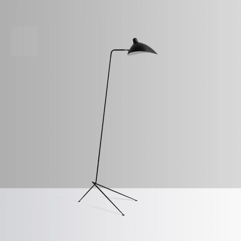 Contemporary Floor Lamp – Sculptural Black Design