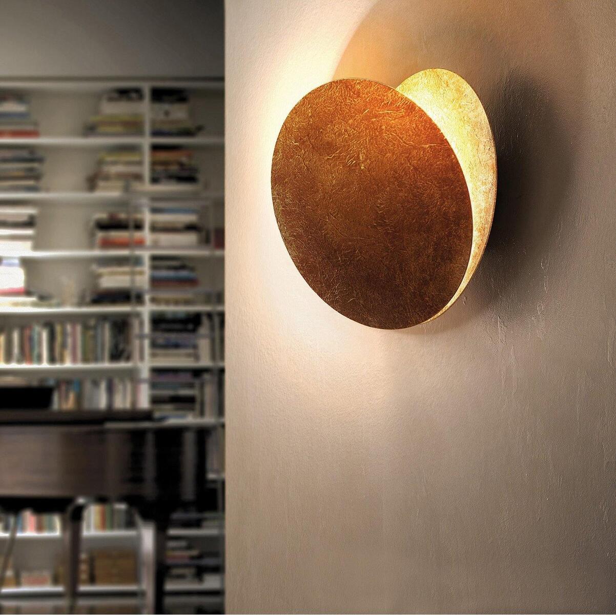 Contemporary Moon Wall Lamp – Metallic Finish