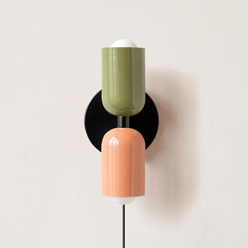 Contemporary Plug-In Double-Head Wall Light – Vibrant Colors