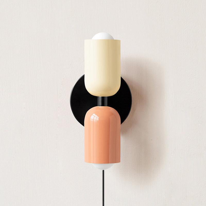 Contemporary Plug-In Double-Head Wall Light – Vibrant Colors